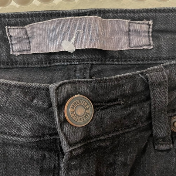 Brandy Melville jeans 26 Sm distressed gray straight bootcut frayed ripped jean - Picture 5 of 15